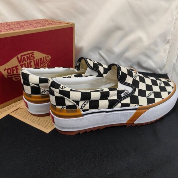 VANS Era Stacked Checkerboard Slip On Canvas Shoes - Picture 5 of 5